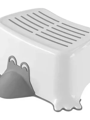 Značkový Aqualine DUCK dětské protiskluzové stupátko do koupelny, šedá 366410