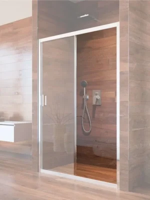 Značkový Mereo Pevný díl s profilem a těsněním pro CK80403K, 110x190 cm, sklo čiré, chrom ALU CKND279K2