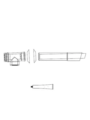 Cenově Výhodný ALMEVA Univerzální sestava fasádního odkouření 60/100 - 2,5 m PPH-PPH
