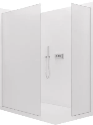 Značkový CERANO - Sprchová zástěna Walk-in Crystal T L/P - 8 mm - bezvzpěrový systém - chrom, mléčné sklo - 160x100x200 cm