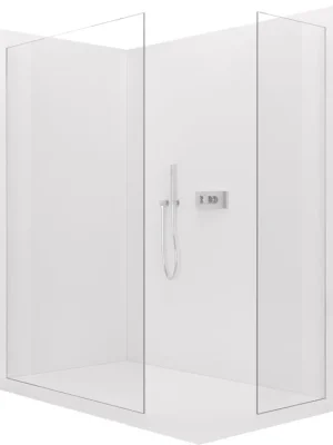 Značkový CERANO - Sprchová zástěna Walk-in Crystal T L/P - 8 mm - bezvzpěrový systém - chrom, transparentní sklo - 150x60x200 cm