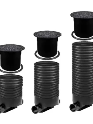 Vysoce Kvalitní OSMA kanalizační šachta 315x1000 mm průchozí KG 200 poklop teleskopický plný - 40t