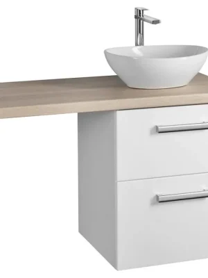 Aqualine VEGA sestava koupelnového nábytku, š. 97,5 cm, bílá/dub platin VG052-02 Nejlepší Cena