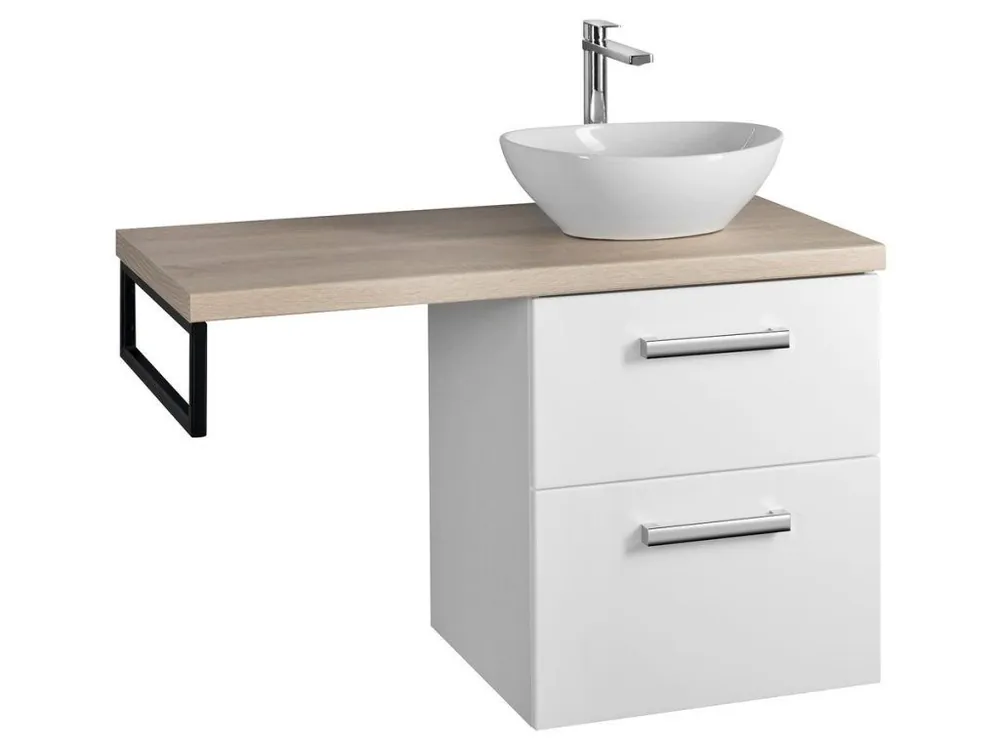 Aqualine VEGA sestava koupelnového nábytku, š. 97,5 cm, bílá/dub platin VG052-02 Nejlepší Cena