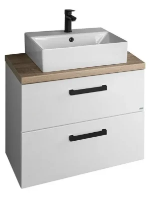 Aqualine VEGA sestava koupelnového nábytku, š. 82,5 cm, bílá/dub platin VG083-01 Hit Sezóny