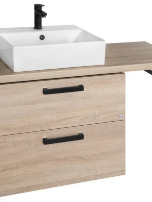 Aqualine VEGA sestava koupelnového nábytku, š. 125 cm, dub platin VG883-02 Nová Kolekce