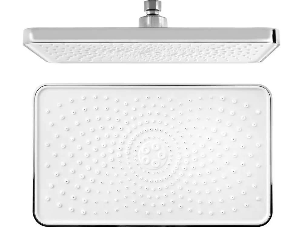 Značkový Sapho Hlavová sprcha, 300x180mm, silikon trysky, ABS/chrom/bílá SK851