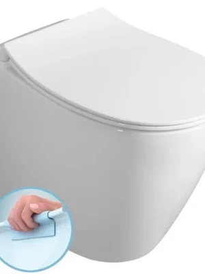 Sapho SENTIMENTI WC mísa stojící, Rimless, 36x52 cm, spodní/zadní odpad, bílá 10SM10004SV Cenová Bomba