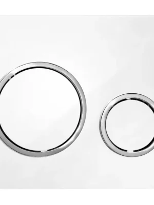 Sapho SCHWAB VELA ovládací tlačítko, 247x165 mm, bílá/chrom P47-0201-0250 Přímo Od Výrobce