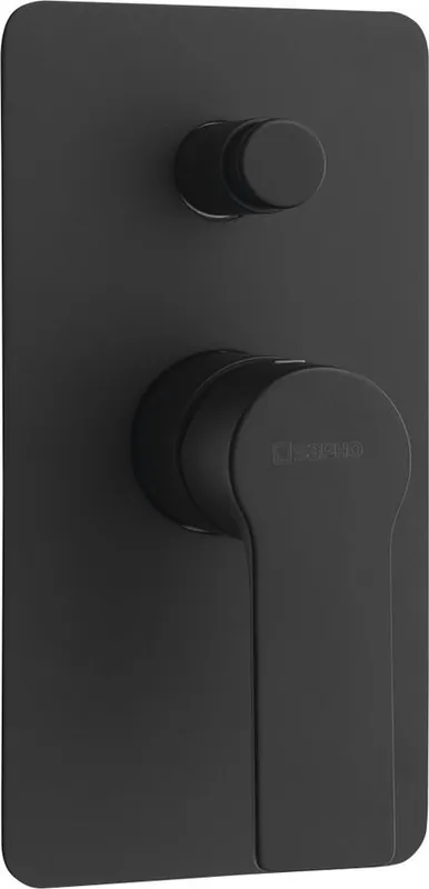 Akční Cena Sapho PAX podomítková sprchová baterie, 2 výstupy, černá mat XA42/15