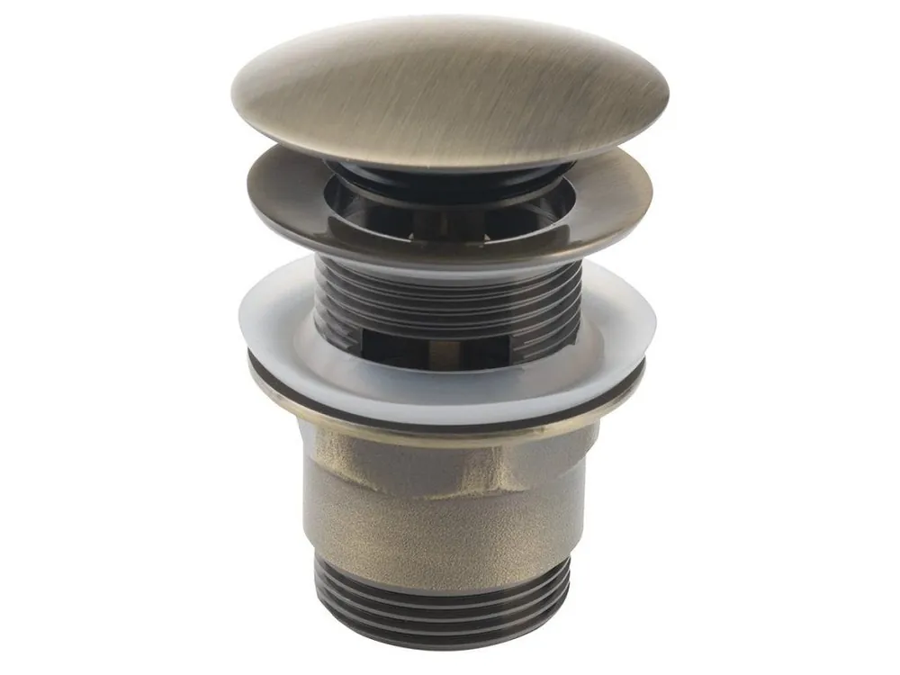 Akční Nabídka Aqualine Umyvadlová výpust 5/4“, click-clack, velká zátka, 30-45mm, tmavý bronz TF7001A