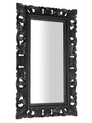 Sapho SAMBLUNG zrcadlo ve vyřezávaném rámu 40x70cm, černá IN113 Značkový