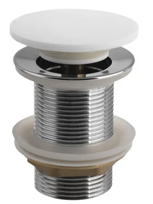 Hit Sezóny Sapho THIN umyvadlová výpust 5/4“, click-clack, Rockstone zátka, bílá mat WN721