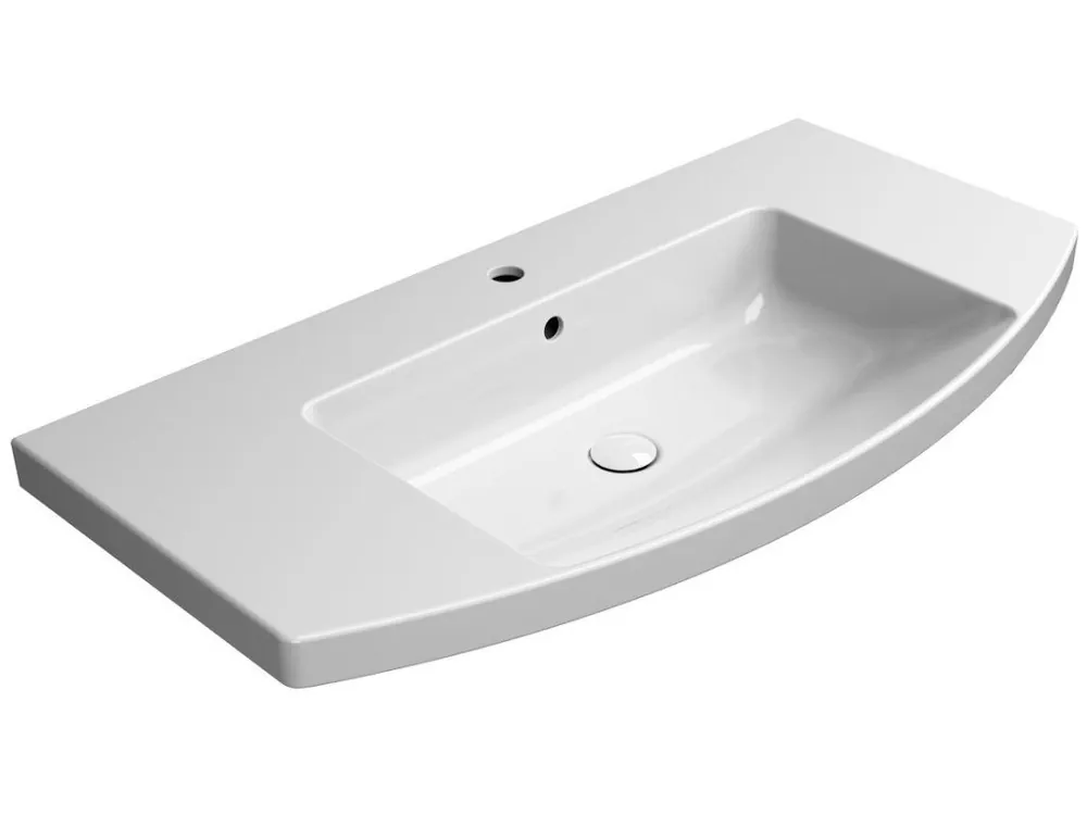 Sapho NORM keramické umyvadlo 100x52cm, oblé, bílá ExtraGlaze 8643111 Koupit Online