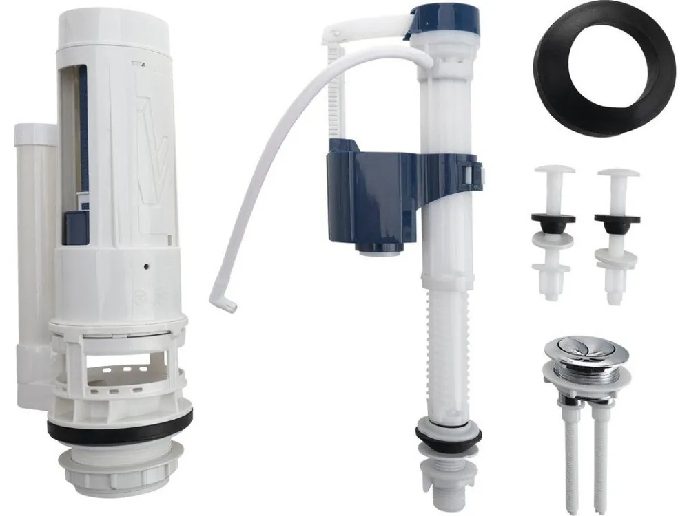 Značkový Bruckner Splachovací souprava s DUAL tlačítkem 49 mm, spodní napouštění 1/2", chrom 301.424.0