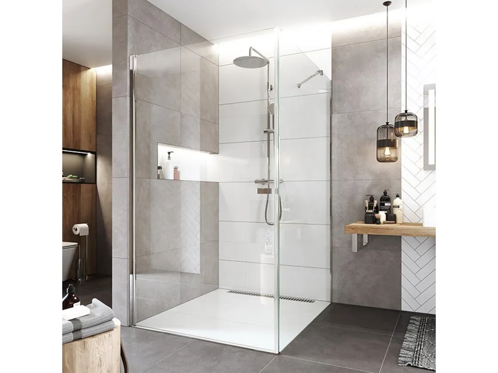 Značkový Mereo Sprchový kout, Novea, čtverec, pivotový, 100x100 cm, chrom ALU, sklo Čiré, dveře L/P a pevný díl CK13933Z