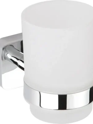 Značkový Sapho INSIA sklenka, mléčné sklo, chrom IS004