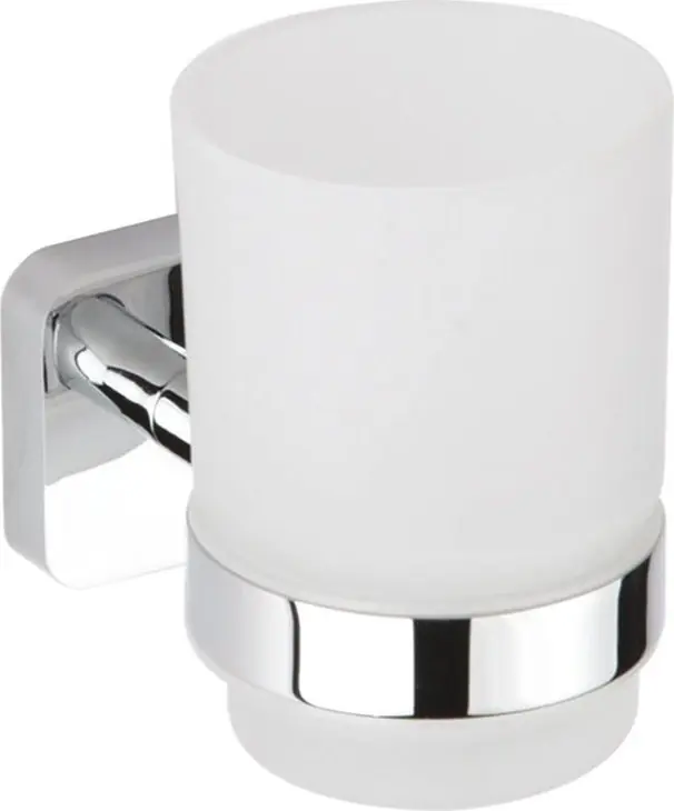 Značkový Sapho INSIA sklenka, mléčné sklo, chrom IS004