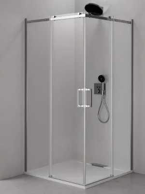 Značkový Polysan THRON ROUND obdélníkový sprchový kout 1000x800mm, kulaté pojezdy, rohový vstup TL2080-5005