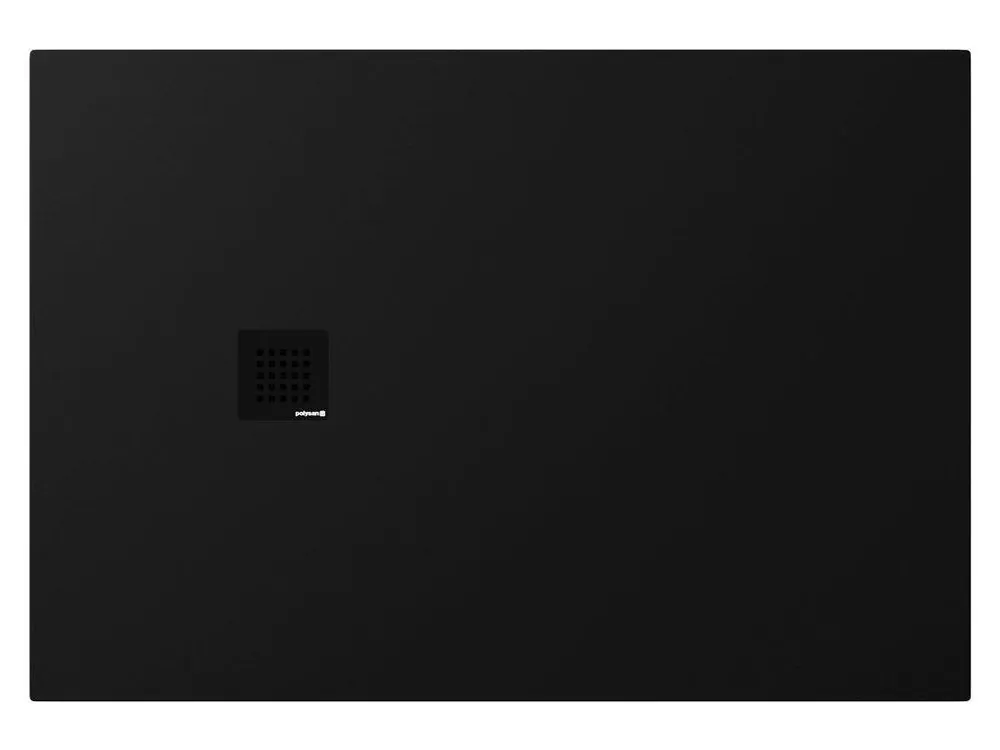 Značkový Polysan TRENECA vanička z litého mramoru s možností úpravy rozměru, 130x90cm, černá mat 84308.21