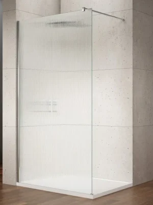 Značkový Gelco VARIO CHROME jednodílná sprchová zástěna k instalaci ke stěně, sklo nordic, 800 mm GX1580-05