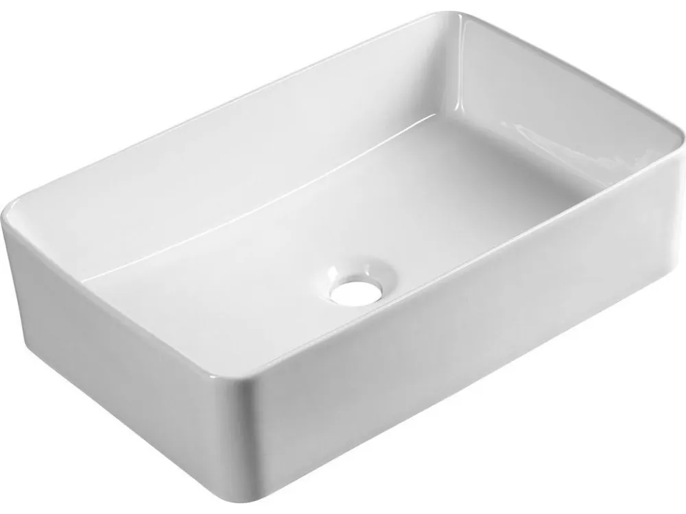 Akce Aqualine Keramické umyvadlo na desku, 54x33cm, bílá 54331