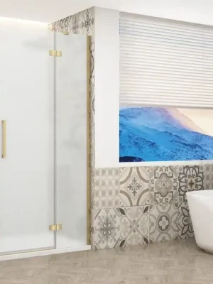 Značkový Gelco TRINITY GOLD MATT sprchové dveře do niky 800mm, matné sklo, pravé GT1280MR-G