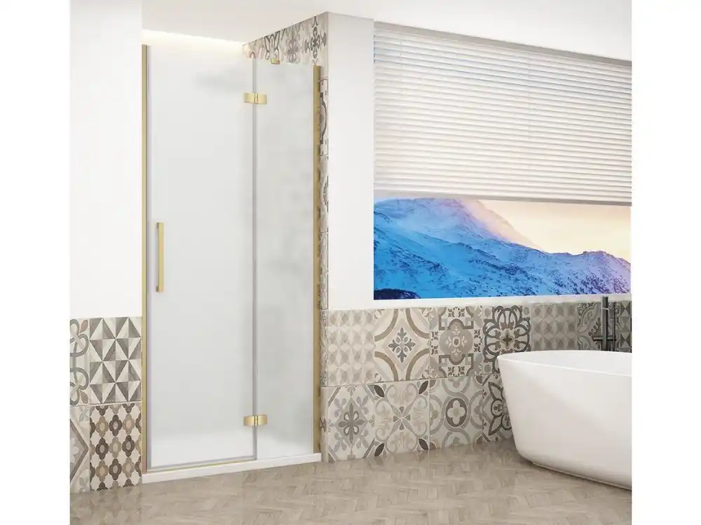 Značkový Gelco TRINITY GOLD MATT sprchové dveře do niky 800mm, matné sklo, pravé GT1280MR-G