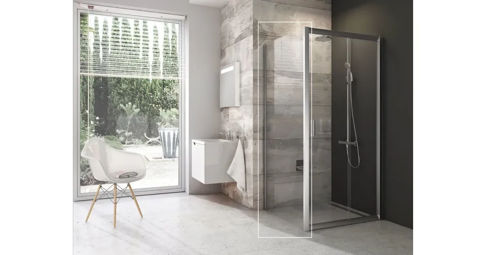 Značkový Ravak pevná stěna Blix BLPS-100 satin+transparent