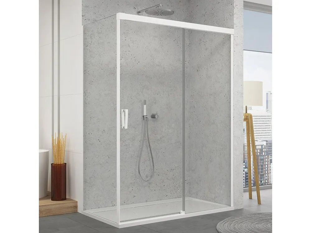 Značkový RONAL CADURA Jednodílné posuvné dveře s pevnou stěnou v rovině - pevný díl vpravo CAS2D1200907