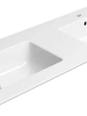 Značkový GSI PURA keramické dvojumyvadlo Slim 122x46cm, bílá ExtraGlaze 8888111