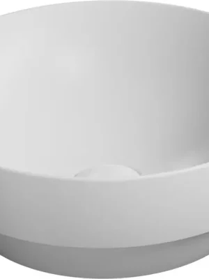 Značkový GSI PURA keramické umyvadlo na desku, průměr 40cm, bílá mat 884609