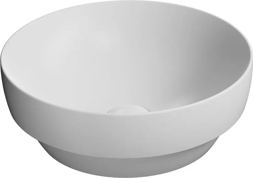 Značkový GSI PURA keramické umyvadlo na desku, průměr 40cm, bílá mat 884609