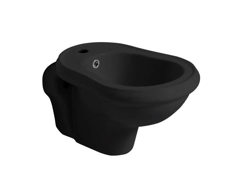 Značkový Sapho RETRO bidet závěsný 38x52cm, černá mat 102631