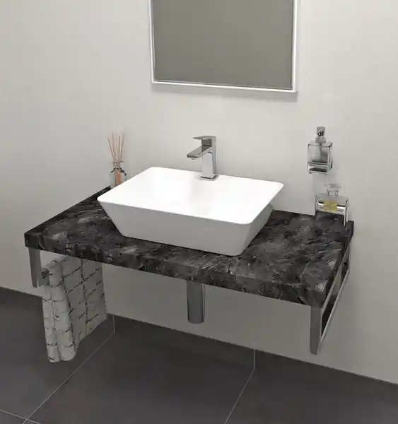 Horká Nabídka Deska pod umyvadlo 90x50cm Sapho Avice, štípaný kámen