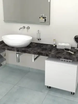 Bezpečná Platba Deska pod umyvadlo 120x50cm Sapho Avice, štípaný kámen