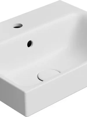 Značkový GSI NUBES keramické umyvadlo 50x40cm, bílá mat 9682109