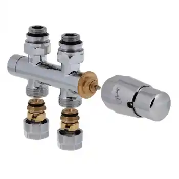 Připojovací přímá sada pro otopná tělesa se středovým připojením Hydronix 343/344 Tovární Cena