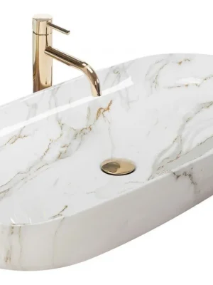 Nejprodávanější REA - Umyvadlo na desku Cleo 81 imitace kamene REA-U8404