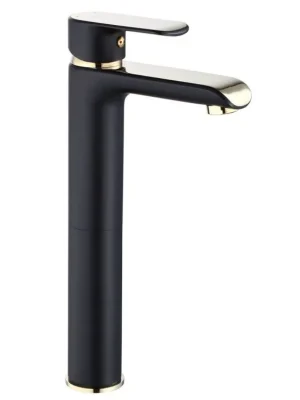 Levný REA - Vysoká umyvadlová baterie Bloom černozlatá REA-B9936