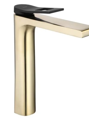 REA - Umyvadlová baterie Soul zlato/černá vysoká REA-B9961 Cenový Hit