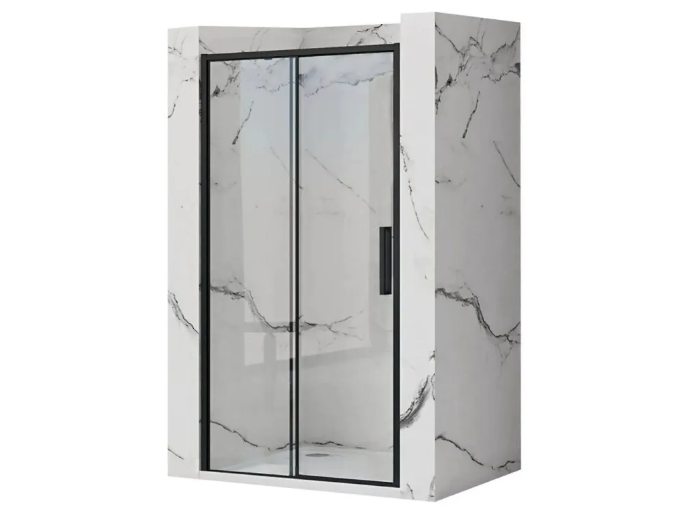 REA - Posuvné sprchové dveře Rapid Slide 100 černá REA-K6400 Horká Nabídka