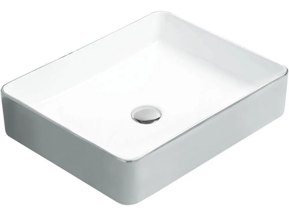 MEXEN - Estela umyvadlo na desku 50x40 cm bílá / stříbrná 22105052 Expresní Doručení