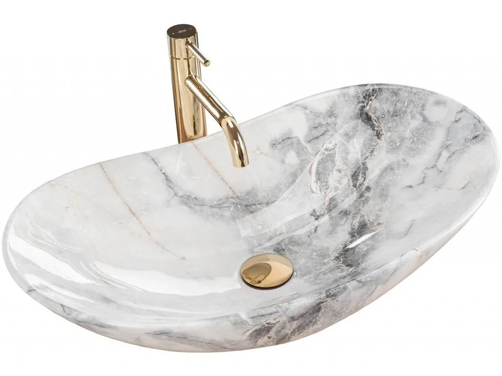 Rychlé Dodání REA - Umyvadlo na desku Royal Granit 61x35 REA-U8596