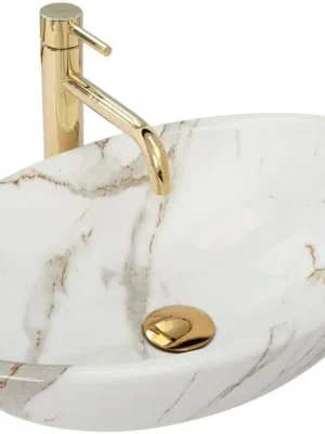 REA - Umyvadlo na desku Pamela Shiny Aiax Marmur 33x53 REA-U9685 Top Prodej