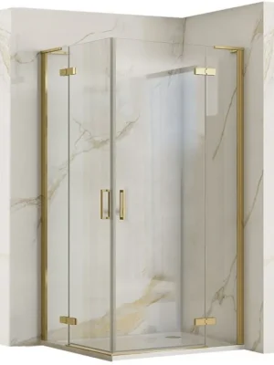 Jen Po Omezenou Doba REA - Sprchový kout Hugo 90x90 kartáčované zlato REA-K6609