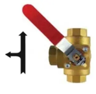 Regulus Ventil kulový třícestný VZK M 325 L 3/4F - ruční ovládání, vrtání do T Ověřený