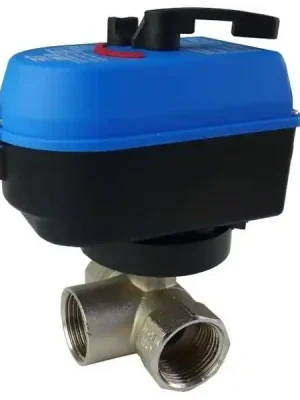 Regulus Ventil třícestný zónový kulový 1“ F VZK-S s pohonem, dvoupólový, vrtání do T Sezónní Sleva