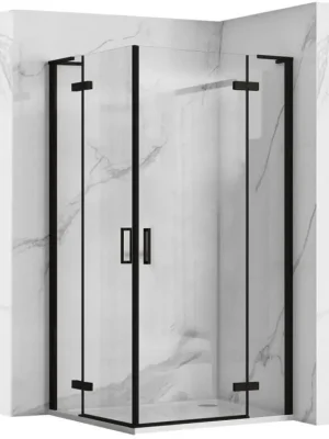 Značkový REA - Sprchový kout Hugo Double 80x80 černá REA-K6600