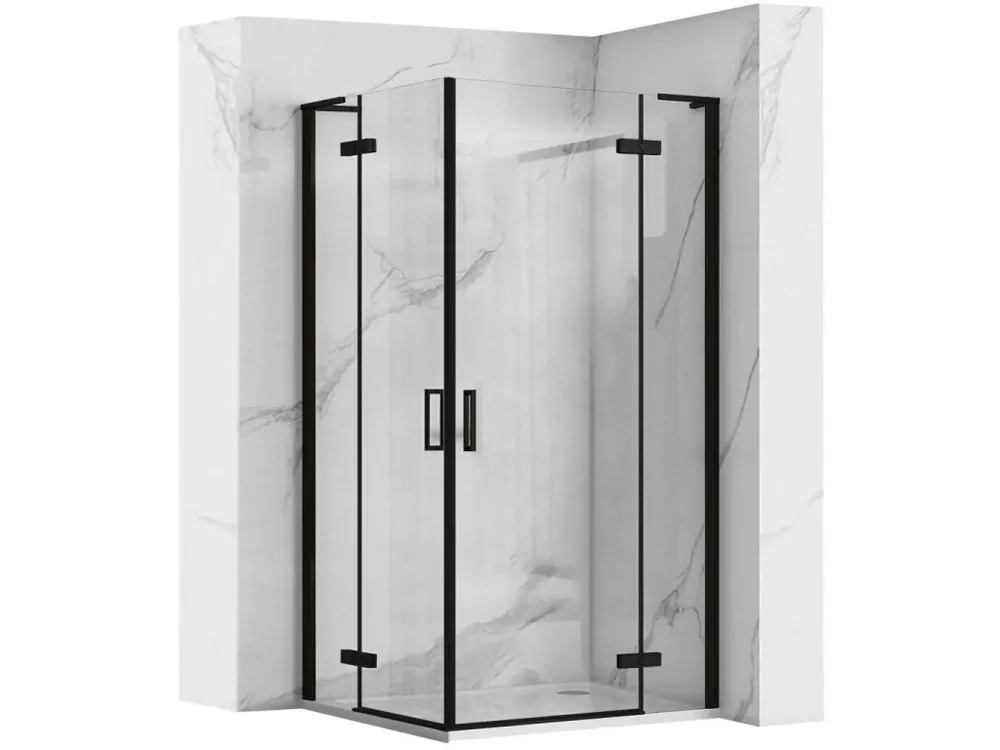 Značkový REA - Sprchový kout Hugo Double 80x80 černá REA-K6600
